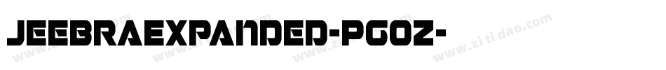 JeebraExpanded-Pg0Z字体转换