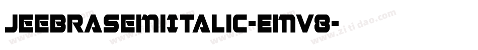 JeebraSemiItalic-EMv8字体转换