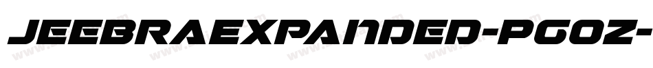 JeebraExpanded-Pg0Z字体转换