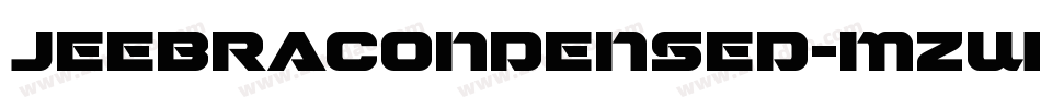 JeebraCondensed-mzw2字体转换