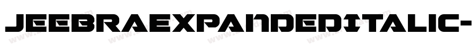 JeebraExpandedItalic-LdXE字体转换