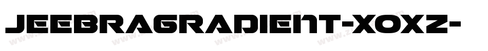JeebraGradient-XOxZ字体转换