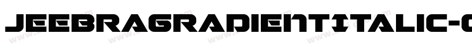 JeebraGradientItalic-gzYp字体转换