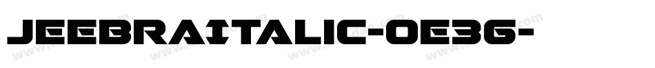 JeebraItalic-0e3G字体转换