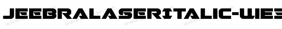 JeebraLaserItalic-WE3O字体转换
