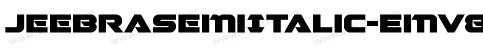 JeebraSemiItalic-EMv8字体转换