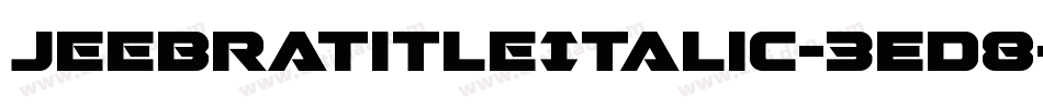JeebraTitleItalic-3ED8字体转换