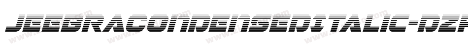 JeebraCondensedItalic-dzRx字体转换