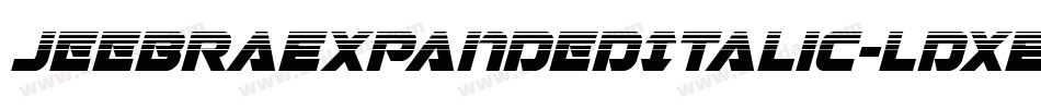 JeebraExpandedItalic-LdXE字体转换