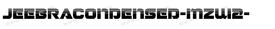 JeebraCondensed-mzw2字体转换