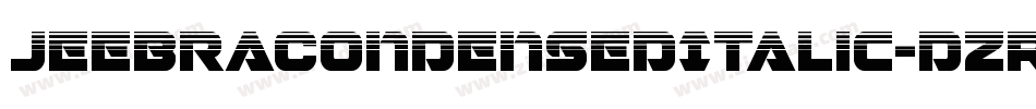 JeebraCondensedItalic-dzRx字体转换