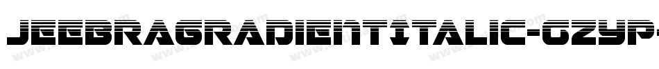 JeebraGradientItalic-gzYp字体转换