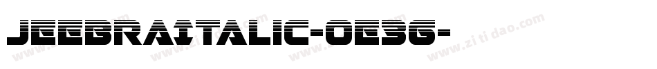 JeebraItalic-0e3G字体转换