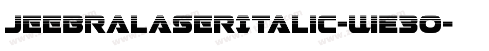 JeebraLaserItalic-WE3O字体转换