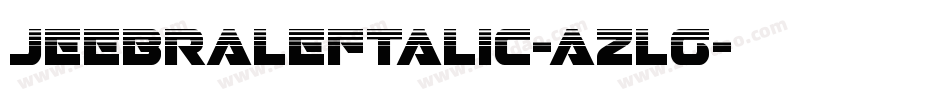 JeebraLeftalic-azlg字体转换
