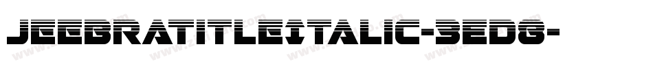 JeebraTitleItalic-3ED8字体转换