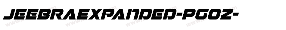 JeebraExpanded-Pg0Z字体转换