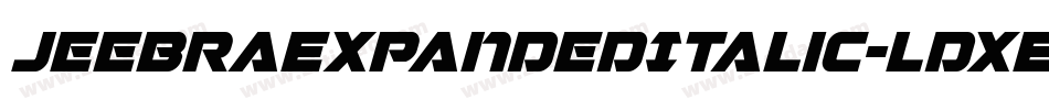 JeebraExpandedItalic-LdXE字体转换