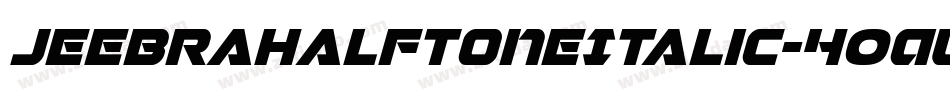 JeebraHalftoneItalic-4OAW字体转换