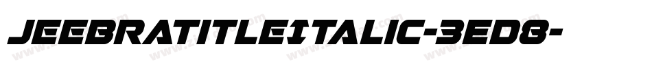 JeebraTitleItalic-3ED8字体转换