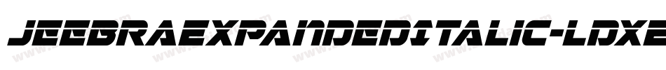 JeebraExpandedItalic-LdXE字体转换