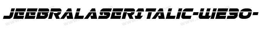JeebraLaserItalic-WE3O字体转换