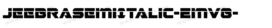 JeebraSemiItalic-EMv8字体转换