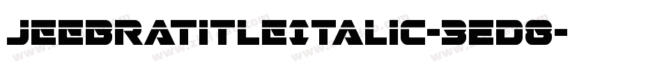 JeebraTitleItalic-3ED8字体转换