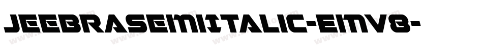 JeebraSemiItalic-EMv8字体转换