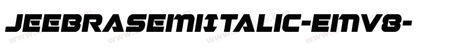 JeebraSemiItalic-EMv8字体转换