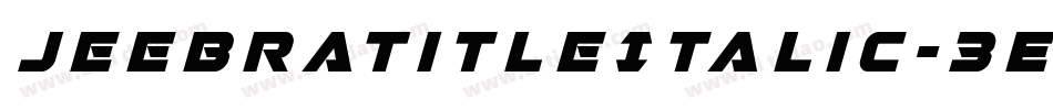 JeebraTitleItalic-3ED8字体转换