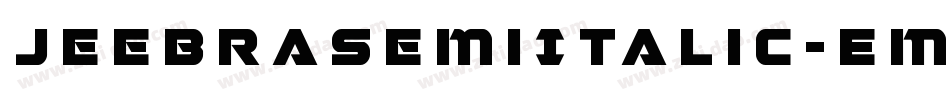 JeebraSemiItalic-EMv8字体转换