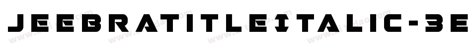 JeebraTitleItalic-3ED8字体转换