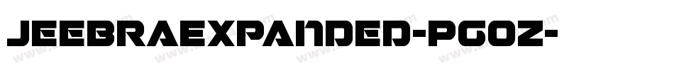 JeebraExpanded-Pg0Z字体转换