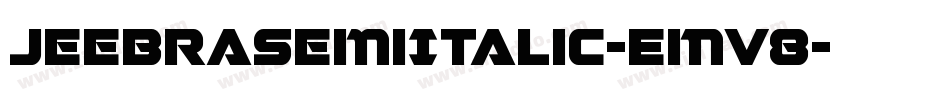 JeebraSemiItalic-EMv8字体转换