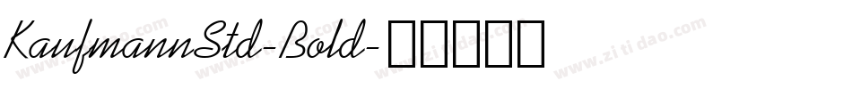 KaufmannStd-Bold字体转换