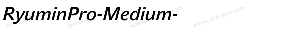 RyuminPro-Medium字体转换