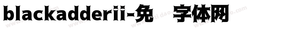 blackadderii字体转换