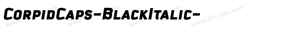 CorpidCaps-BlackItalic字体转换