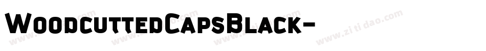 WoodcuttedCapsBlack字体转换