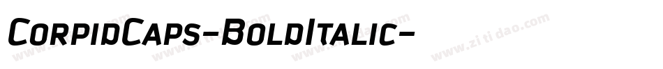 CorpidCaps-BoldItalic字体转换