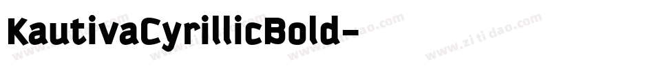 KautivaCyrillicBold字体转换