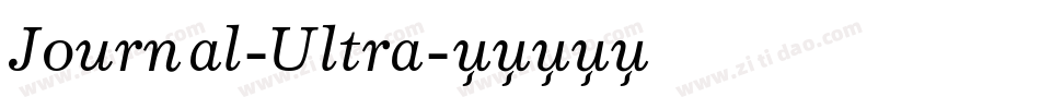 Journal-Ultra字体转换