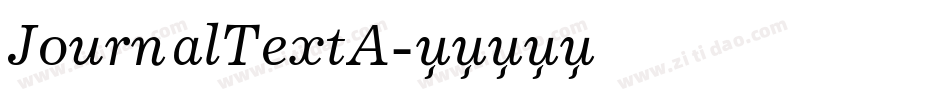 JournalTextA字体转换