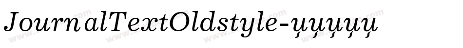 JournalTextOldstyle字体转换