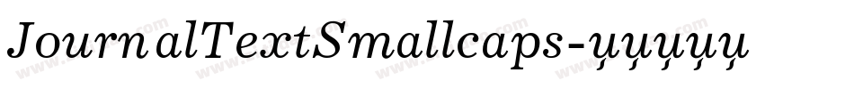 JournalTextSmallcaps字体转换