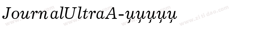 JournalUltraA字体转换