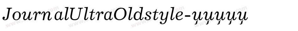 JournalUltraOldstyle字体转换