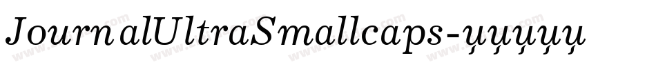 JournalUltraSmallcaps字体转换