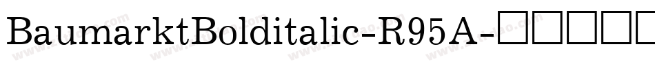 BaumarktBolditalic-R95A字体转换